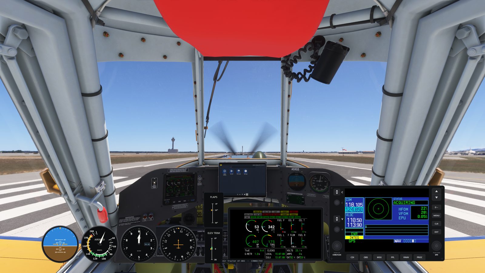 PanelSight overlay over the Air Tractor AT-802 in MSFS 2024