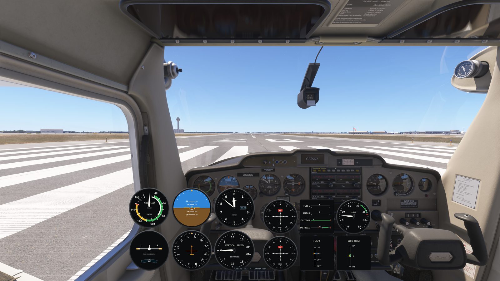 PanelSight overlay over the Cessna 152 in MSFS 2024