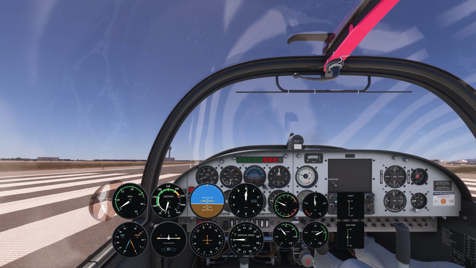 PanelSight overlay over the Robin CAP 10 in MSFS 2024
