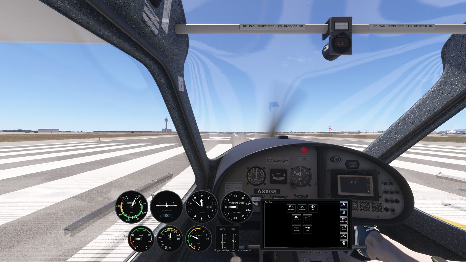 PanelSight overlay over the Flight Design CTSL in MSFS 2024
