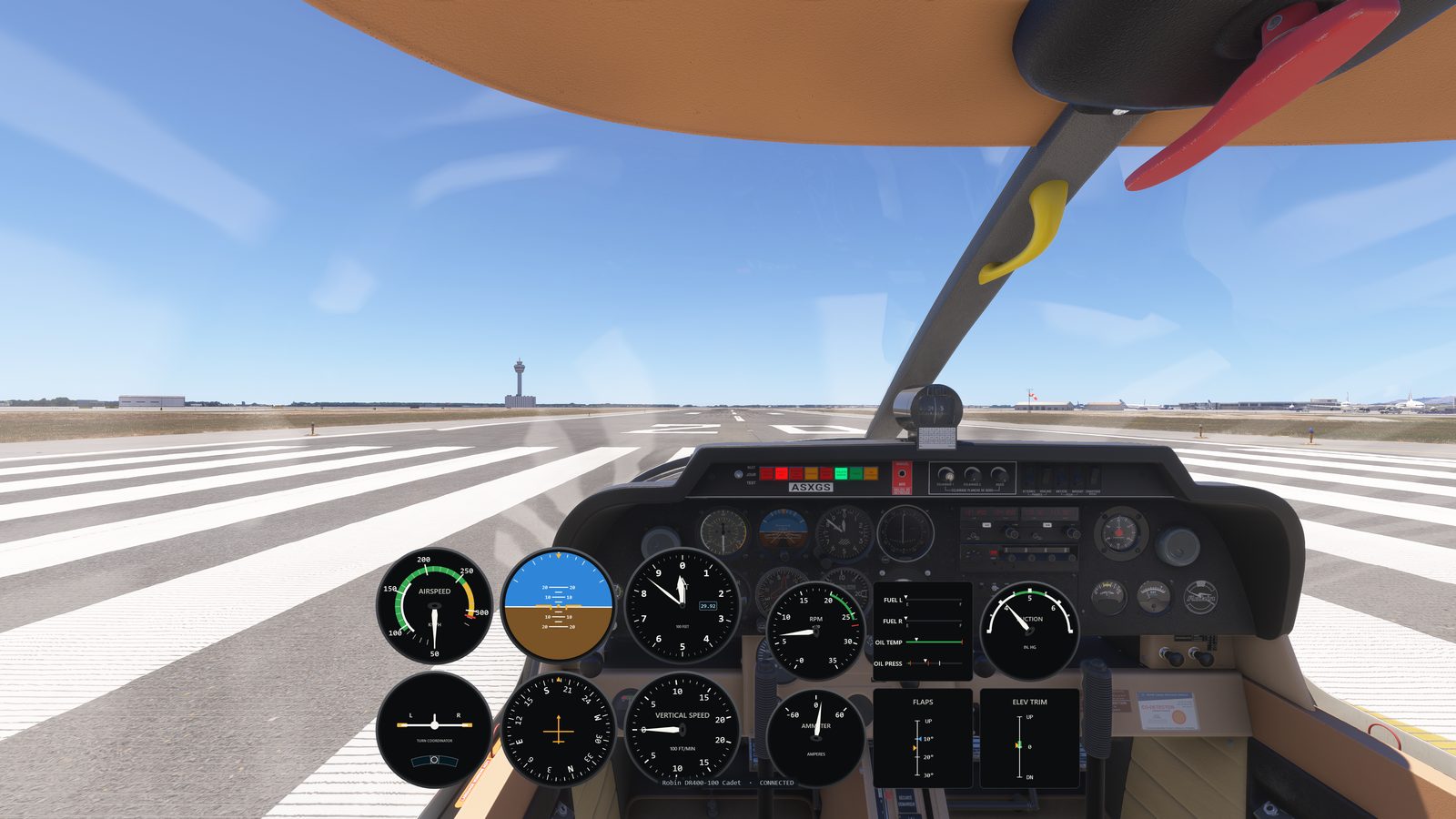 PanelSight overlay over the Robin DR400 in MSFS 2024