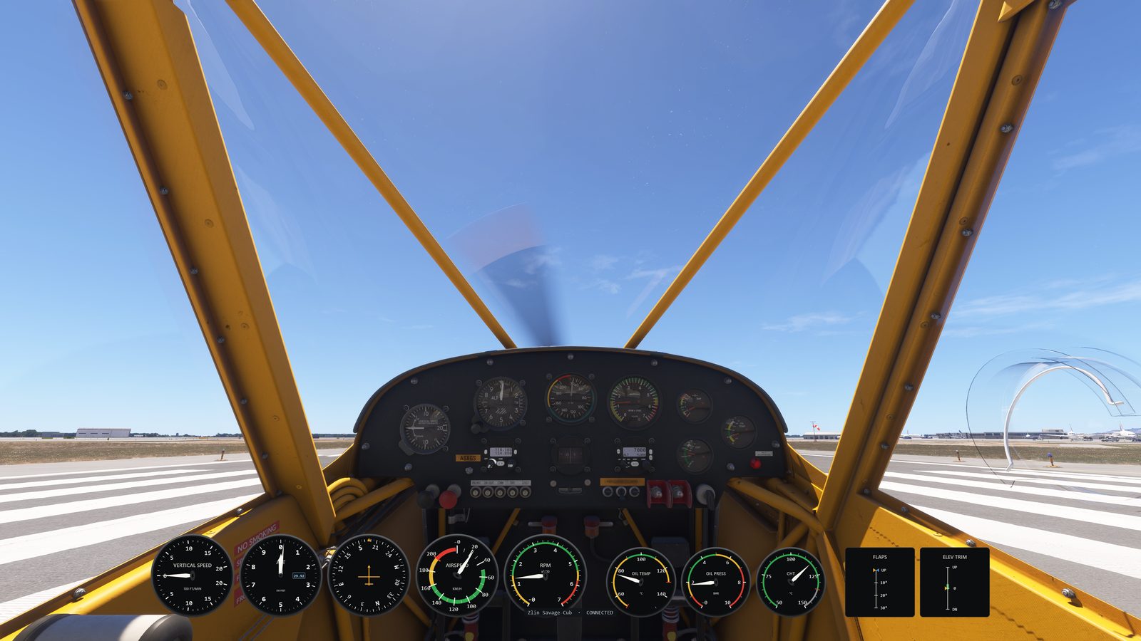 PanelSight overlay over the Zlin Savage Cub in MSFS 2024